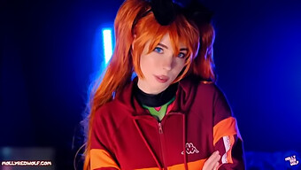 Molly Red Wolf In Evangelion Asuka Langley V Razmetani Oralni In Vaginalni Sceni S Polnjenjem Pičke