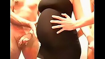 Pregnant German Girl Dresses Up For Gang Bang