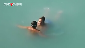 Fortunate Man Stumbles Upon Voluptuous Mermaid, Donna Ov, In The Ocean