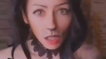 Small-Boobed Girl With Tattoos Cosplays As A Cat