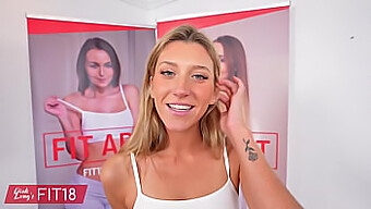 Zierlicher Amerikaner Addison Vodkas Heißes 60fps Fitnessstudio-Casting Und Creampie